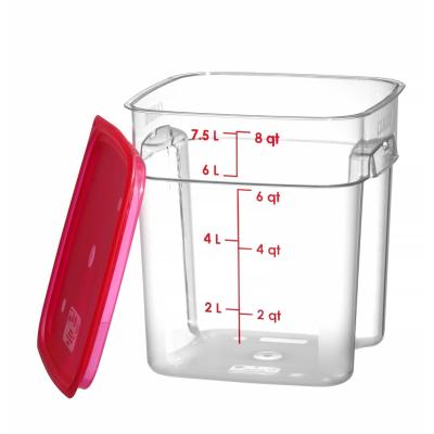 Nádoba na potraviny CamSquares Fresh Pro , Cambro, 7,6L, Průhledná, 229x229x(H)243mm | 8SFSPROCW135